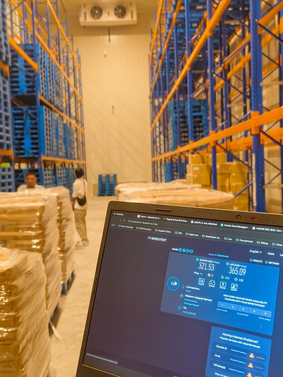 Cold-storage structured cabling and Wi-Fi network for a Sabah logistics company — photo 3 of 3